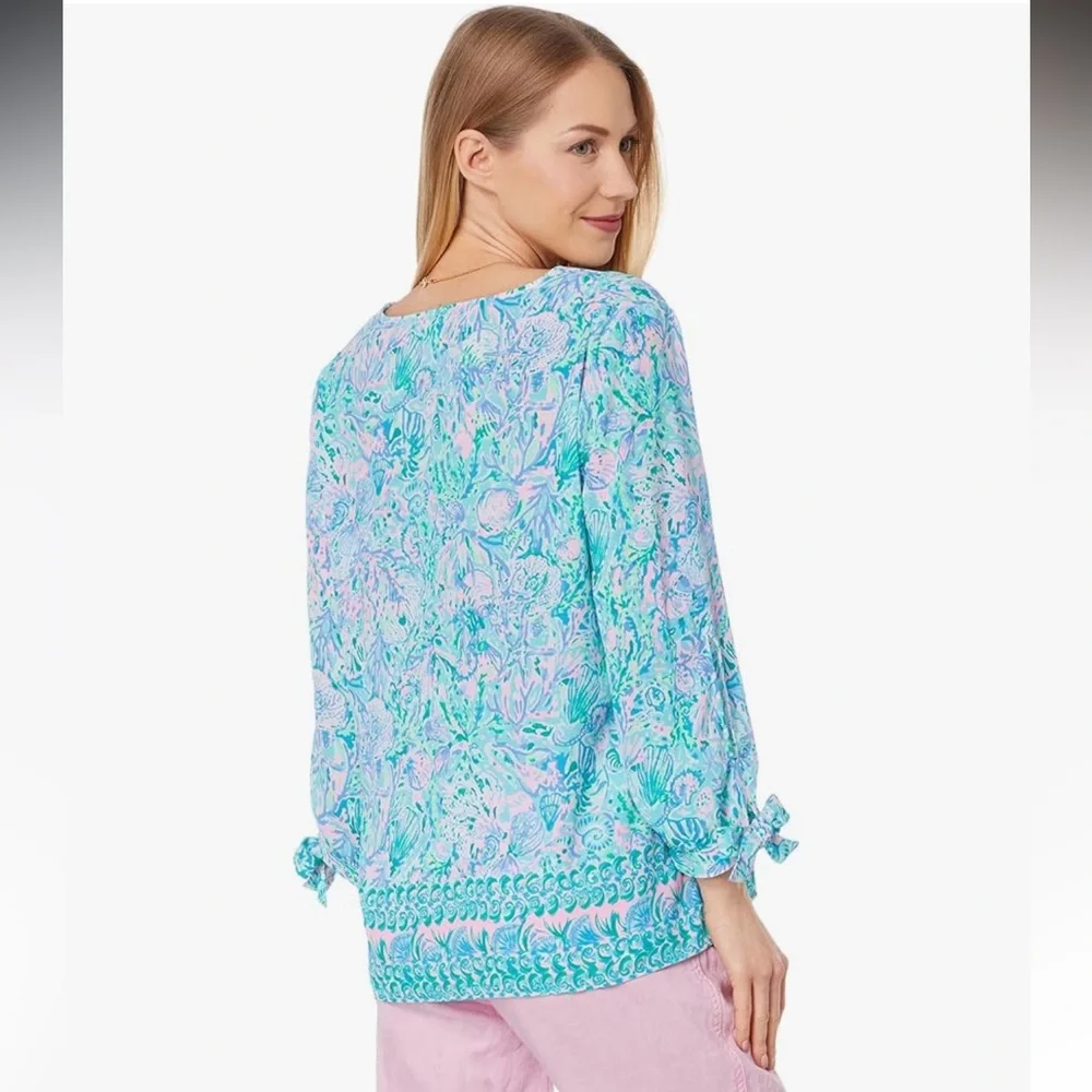 Lilly Pulitzer 3/4 Sleeve Pamala Top - Picture 12 of 13